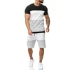 Herren-Trainingsanzüge, lässiges T-Shirt-Shorts-Set für Herren, Übergröße, Marken-Trainingsanzug, Sommer, atmungsaktive Shirts, Laufen, Sport, Fitnessstudio, Anzug, Fitness-Outfi