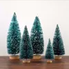Flores decorativas grinaldas mini árvore de natal sisal seda decoração de cedro pequeno artificial santa neve decoração decorativa