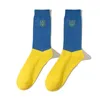 Meias masculinas bandeira ucraniana masculina Crew Casual Mulher Moda Moda Menção Sox Standard Novelty Spring Autumn Calcetinos adultos