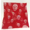 Halsdukar Summer Beach Square Shawl Ladies Designer Skull Print Chiffon Scarf Muslim Hijab For Women Skeleton Wrap 120cm 120cmscarves