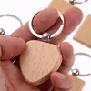 Hooks & Rails 30Pcs Wooden Keychain Wood Pendant Blanks With Keyrings For DIY Key Craft Supplies Color One SizeHooks