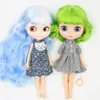 Buzlu dbs blyth bebek 16 bjd oyuncak doğal parlak yüz kısa saç beyaz ten rengi deri eklem gövdesi 30cm hediye anime kızlar 220711