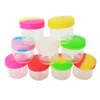 Atacado 100pcs silicone recipiente jar jarra de vidro de cera de armazenamento de óleo de armazenamento de cor de cor mista antiaderente