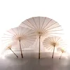 60 pçs guarda-sóis de casamento nupcial guarda-chuvas de papel branco itens de beleza chinês mini artesanato guarda-chuva diâmetro 60 cm