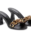 Sandalet 2022 Kare Ayak Sızdırmaz Pist Muller Ayakkabı Bayanlar Seksi Moda Zinciri Dekorasyon Renkli Yaz Kadın Terlik