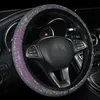 Steering Wheel Covers Luxury Crystal Purple Red Pink Car Women Girls Diamante Rhinestone Covered Steering-Wheel AccessoriesSteering