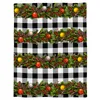 Blankets Christmas Berries Pine Cones Throw Blanket For Beds Microfiber Flannel Warm Sofa Bedding Bedspread Gifts