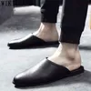 Dres Shoe Half For Men COIFFEUR Designer Włoska moda na swobodną skórę Mule Masculino Brand Teni 220723