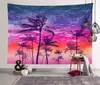 Sea Tree Forest Wall Hanging Art Set Nature Landscape Carpet Home Decor Polyester Tapestry Tapiz J220804