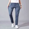 Brand Big Summer Summer Fhin Jeans Men's Lavado Busin Busin Casual Casual Longo Bordado de moda