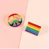 Bandeira Arco-íris Coração Broche Paz e Amor Alfinetes de Esmalte Bolsa de Roupas Alfinete de Lapela Orgulho Gay Lésbico Ícone Distintivo Unissex Jóias Presente GC1430