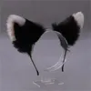 Lolita Cosplay Cat Ears عقال الأنيمي أزياء حفل الرقص الذئب الذئب الأذن Plush Hairband Girls Kawaii Hair Associory Props GC1529844472