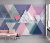 Méralité géométrique moderne personnalisée Fond d'écran mural 3D pour la chambre à coucher du salon