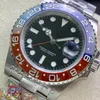 Clean CF II GMT VR3285 Pepsi Automatic Mens Watch Red Blue Ceramic Bezel Black Dial 904L Oystersteel Super Edition Same S322Y