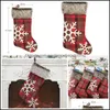 Dekoracje świąteczne świąteczne przyjęcie do domu Ornamenty Ornamenty Ogrodowe Ozdoby śniegu czerwony torba na prezent pluszowe torby z tkaninami bombami bombami