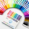 Gel Pens 6/12pcs Jelly Color Set Nice Juice Ink Pen Ballpoint 0.5mm Marker Liner For Writing Paint Drawing Diary School A6010