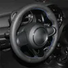 Cubierta de volante de la cubierta de automóvil de cuero genuino para mini Cooper Coupe Clubman Countryman 2014-2022 Staveering