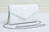 2022 bolso de lujo bolso de hombro marca LOULOU diseñador en forma de Y costura cuero damas cadena de metal de alta calidad caja de regalo de mensajero de concha al por mayor con caja