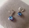 Charm Evil Eye Vintage Lucky Turkish Orecchino per uomo Donna Arcobaleno Smalto Crystal Round Party Wedding Earring Accessori per gioielli