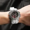 Modische Uhren mit Kautschukarmband, Sportuhr, neue Herrenuhr, Hip-Hop-Bandfarbengehäuse, lässige Diamantbesatz-Uhr mit großem Zifferblatt
