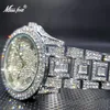 Relogio masculino luxe miss ice out diamanten horloge multifunction dag datum aanpassing kalender kwarts horloges voor mannen DRO 2203252341258R