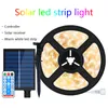 Retail Solar Powered LED Strip Light 5m 280LED 8 Mode Flexibel vattentät LED -sträng för camping Essentials