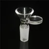 Hookah 10 mm 14 mm szklana miska z uchwytem gęste tytoń suche szklane miski do palenia rur wodnych Bongs Ashcatcher Bubbler Dab Rig