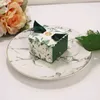RMTPT 50 PCs/Party Marble Style Box Square Flower Boxbaby Birthday Wedding Party Candy Box Sacos de embrulho de embrulho J220714