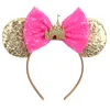 Multicolor Castle Fireworks Show Hair Hoop Children Amusement Park Girls Child Sequin Bow Hairband Christmas Festival 6 5zz H1