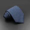 Mens mode zijden stropdas 7,5 cm zachte nieuwigheid stropdas blauw groen oranje kleurbanden voor mannen dot bloemen bowtie bruiloftsbedrijf