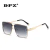 DPZ Fashion فريدة من نوعها مربعة على غرار المعادن التدرج النظارات الشمسية الفاخرة برشام عتيق التصميم الكلاسيكي تصميم الشمس الظلال 2A411 H220511