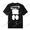 22SS homens homens designers t camisetas tee tinta grafite letra impressão algodão de algodão curta Crew neteswear xinxinbuy preto branco cinza xs-l