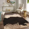 Carpets Japanese Wabi-Sabi Style Simple Geometric Khaki Black And White Imitation Cashmere Living Room Bedroom Bedside Carpet Floor MatCarpe