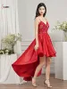 Short Cocktail Dresses 2022 Spaghetti Straps Sweetheart Neck Formal Party Backless Prom Gowns Satin Robe Evening Dresses CPS3001