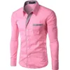 Fashion Camisa Masculina Long Sleeve Shirt Men Slim fit Design Formal Casual Brand Male Dress Size M-4XL 220324