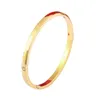 Stainless Steel Luxury Fashion Designer Jewelry Gold Color Women Bangle Bracelet Charm African Jewelry Dubai Christmas Girls Gifts Elegant Vintage Casual