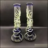 Andere rokende accessoires Huishoudelijke Zondjesdrogers Home Garden Glow in the Dark Beger Bongs 6 Arms Tree Perc UV Oil Dab Rigs rechte buis Glas