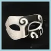 Retro Roman Gladiator Halloween Party Facial Masquerade Mask Venetian Dance Men diverse Color Drop Delivery 2021 Masker Festliga förnödenheter