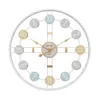 Europa Amerika Fashionable Style Iron Silent Wall Clock Absoluut stille slaapkamer Decor Hangende klok voor thuisdecor Nieuw 50cm27665261407