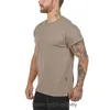 Heren t shirts 2022 zomer av korte mouw modemerk losse ronde nek solide kleuren brief bedrukte t-shirt sport fitness kleding casual en eenvoudige sportkleding