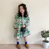 Vestito a pois per ragazze Primavera Estate Neonata Coreana Stampa cavallo Abiti con maniche a sbuffo 3-7Y Abbigliamento principessa per bambini 220422