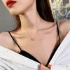 Pendant Necklaces Classic Titanium Steel Small Waist Necklace Korean For Woman Fashion Jewelry Luxury Neck Chain Sexy Girl's Clavicle Ch