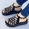 Sandali Piattaforma da donna Cinturino alla caviglia con cinturino alla caviglia Estate Scarpe con tacco Casual Leggero Chaussure Femme Sandali con tacco piattoSandali