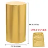 DHL Party Decoration 5pcs Gold Products Round Cylinder Cover Pedestal Display Art Decor Plinths Pillars For DIY Wedding Decorations Holiday