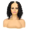 New Sexy Short Black V# 3/4 part Wavy Women's Cosplay Party Synthetic hair wigs