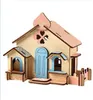 Ho Scale Building Kits Wholesale DIY 3D wooden Puzzle Jigsaw Baby toy Kid Early learning house Construction pattern gift For Children Brinquedo Educativo Houses