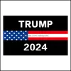Banner vlaggen Feestelijke feestbenodigdheden Home Garden 2024 90x150cm Presidenti￫le USA General Election Banners Campaign voor Vlag verloren lol 9jh Q2