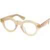 Männer Optische Brillengestell Marke Dicke Brillengestelle Vintage Mode Frauen Runde Brillen für Frauen Die Maske Handgefertigte Myopie-Brille mit Etui