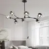 Branchement bulle pendentif LED lumières or noir corps nordique salle à manger cuisine lumière design suspension lampe AC110V 220V307w