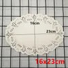 100pcs Placeat Prostokąt urodzin Celebrations Party Table Mat Mat Cake Koronkowy papier Doyleys Mats Dekoracja akcesoria 220610